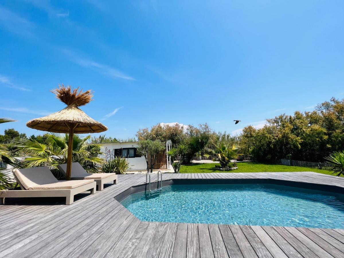 Cabane Le Flamant Avec Jardin, Piscine Et Parking Сент-Мари-де-ла-Мер Экстерьер фото